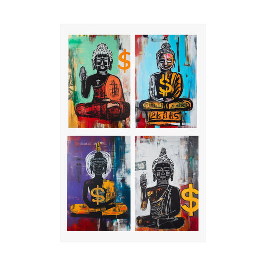 Meditate on Money Series Collage Print